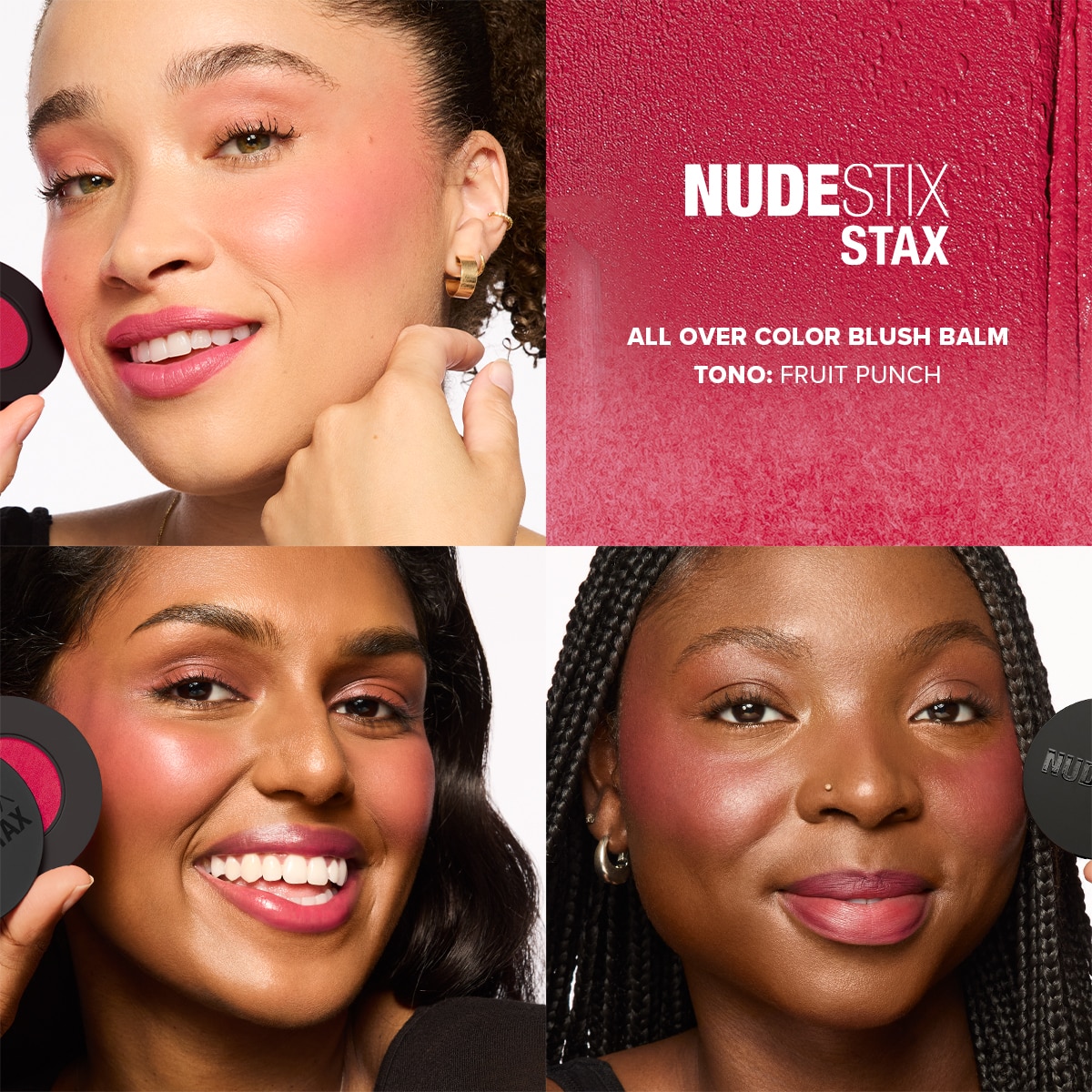 NUDESTIX STAX ALL OVER COLOR BLUSH BALM (RUBOR EN CREMA PARA ROSTRO)